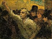 Honore  Daumier Two Uprising Sweden oil painting artist